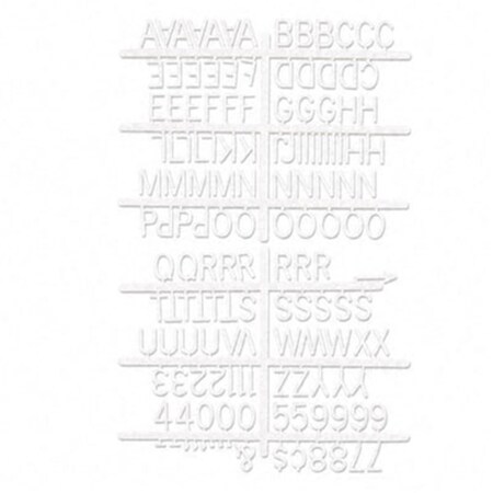 Quartet Quartet F-1 Character Sets- Pin- White- 1"h- 128/Set F-1